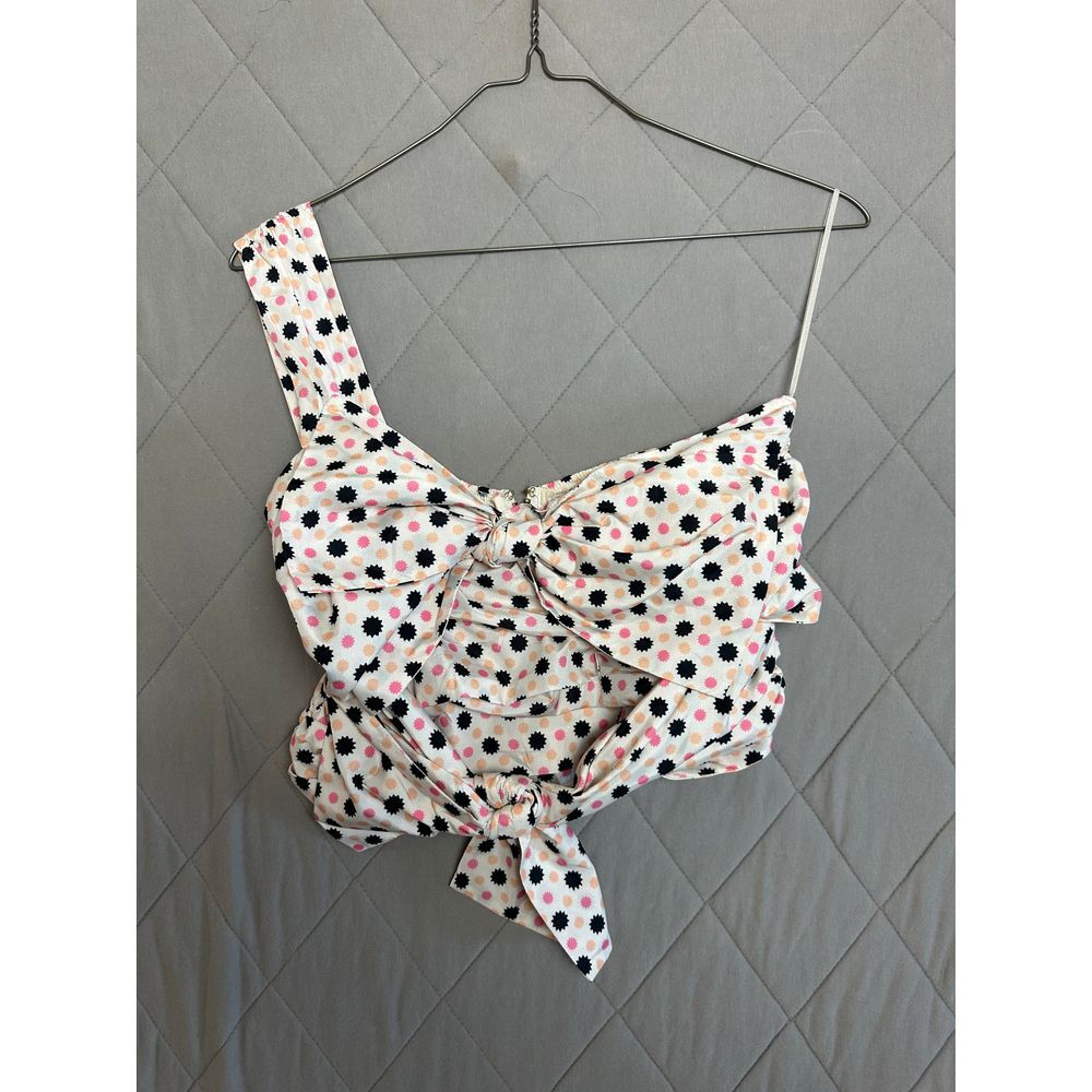 Anthropologie Top Women's 4 Bow‎ Front Polka Dot NWT